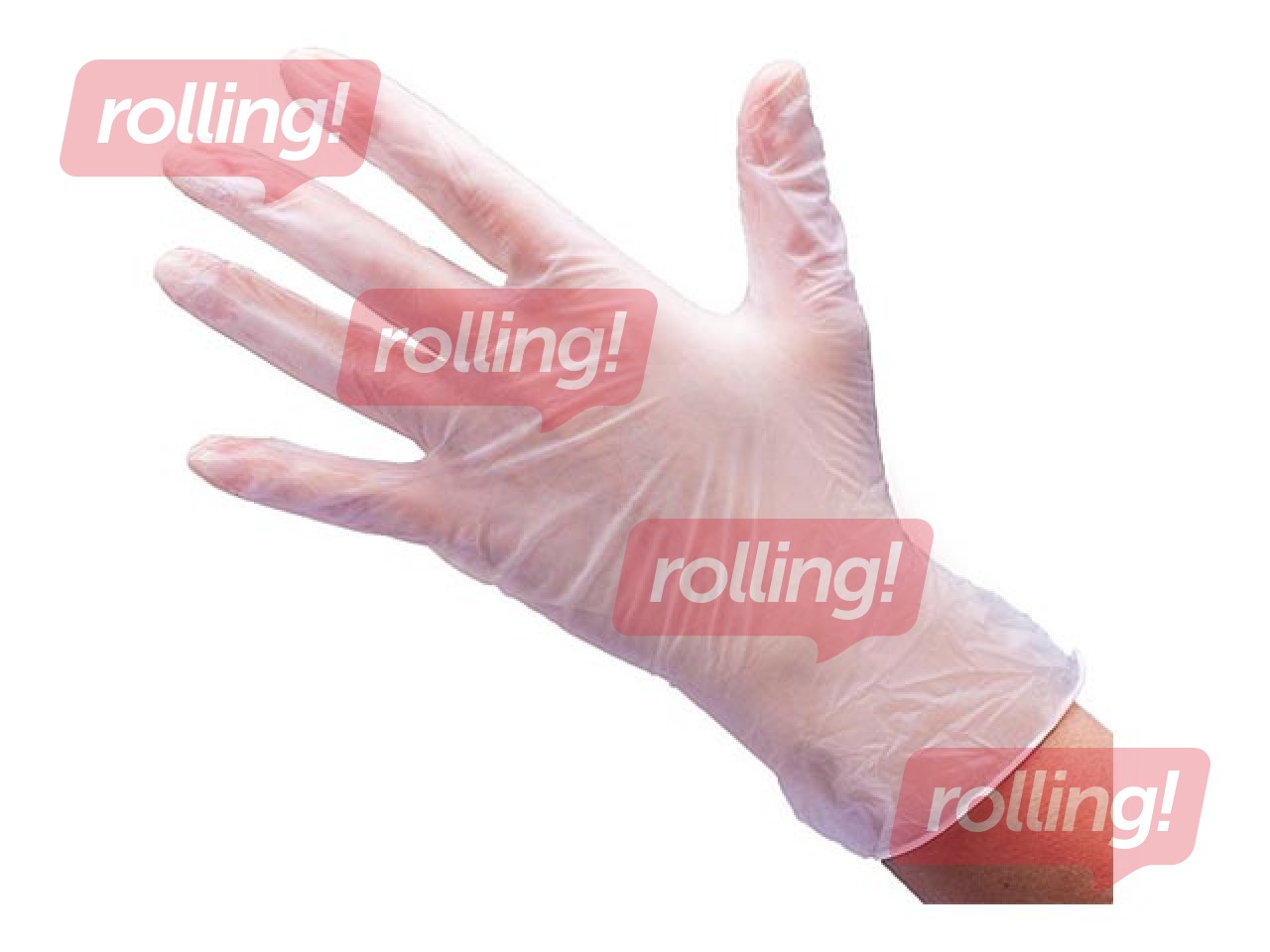 Cimdi Baltline, vinila, bez pūdera, caurspīdīgi, L izmērs, 100 gab.