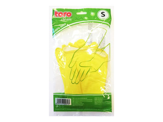 Rubber gloves TORO, size S, yellow