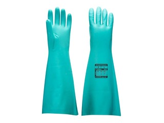 Gumijas cimdi, ķīmiski izturīgie, īpaši gari, XL izmērs, 1 pāris