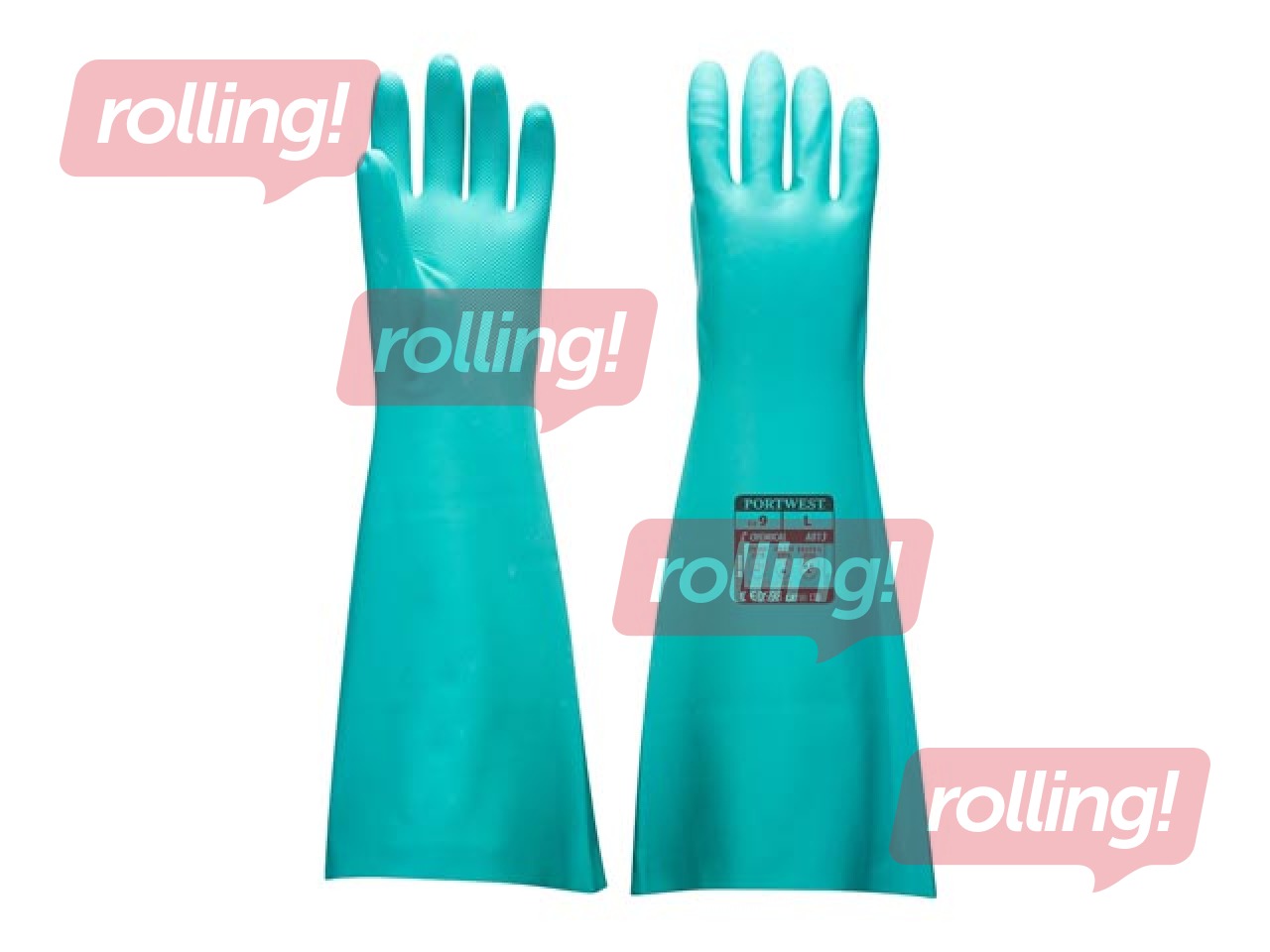 Перчатки, химически стойкие, особо длинные, нитрил, XL, 1 пара