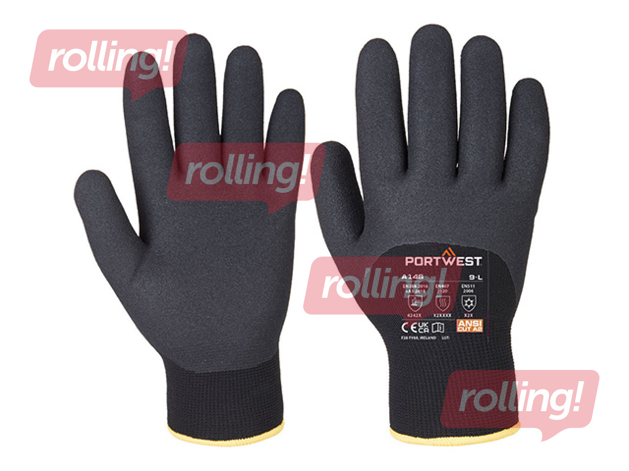 Cold Weather Work Gloves Arctic Winter, Size L, Black