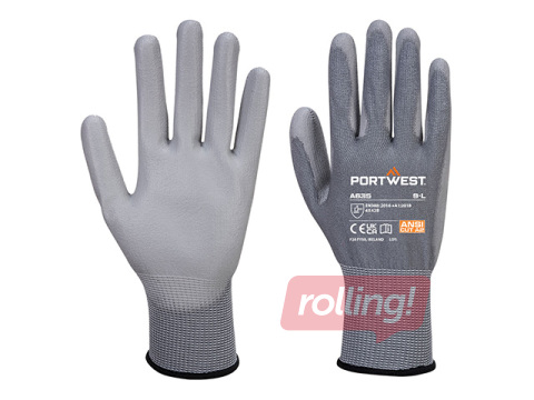 Darba cimdi Portwest Eko, pretiegriezuma, pelēki, L izmērs