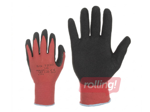 Work gloves, textured, size 6