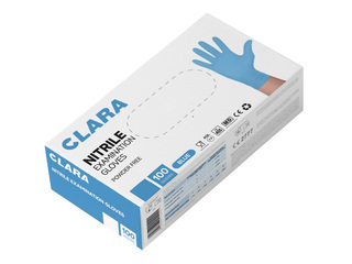 Powder-free nitrile gloves Clara, size M, blue, 100pcs
