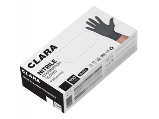 Puudrivabad nitriilkindad Clara, suurus XL, mustad, 100 tk