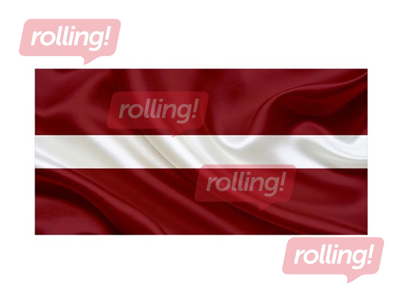 Latvijas karogs mastam, ar karabīnēm, 200x100cm