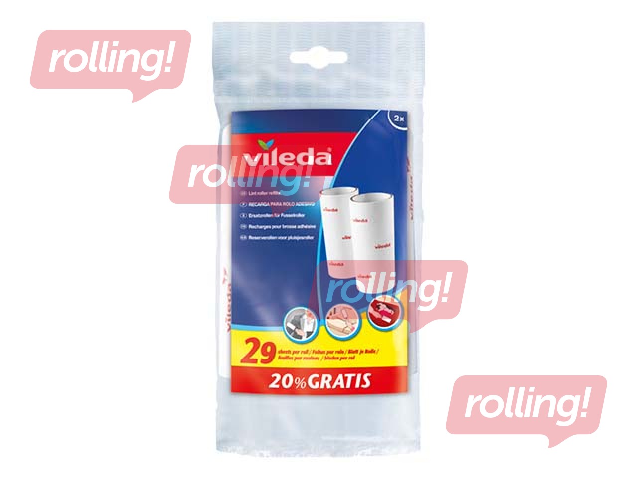 Välisriiete rull-täiterull VILEDA Lint, 2 tk.