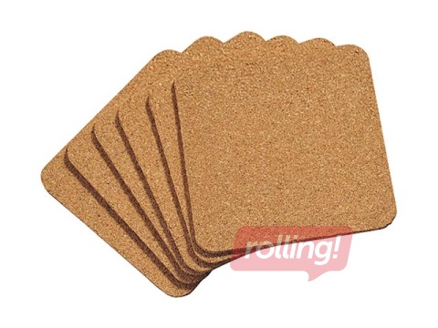 Paliktņi dzērieniem Kesper, korķa, 10x10cm, 6 gab.