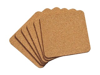 Подставки для чашек пробковые Kesper, 10х10см, 6 шт.