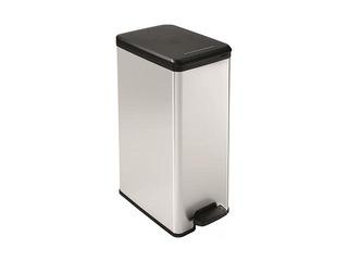 Мусорное ведро металлизированное Slim Bin, серебристый, 40л