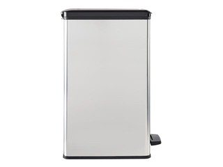 Мусорное ведро металлизированное Slim Bin, серебристый, 40л