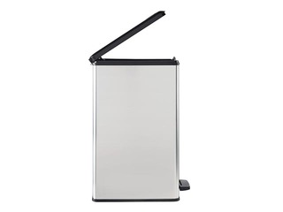 Мусорное ведро металлизированное Slim Bin, серебристый, 40л