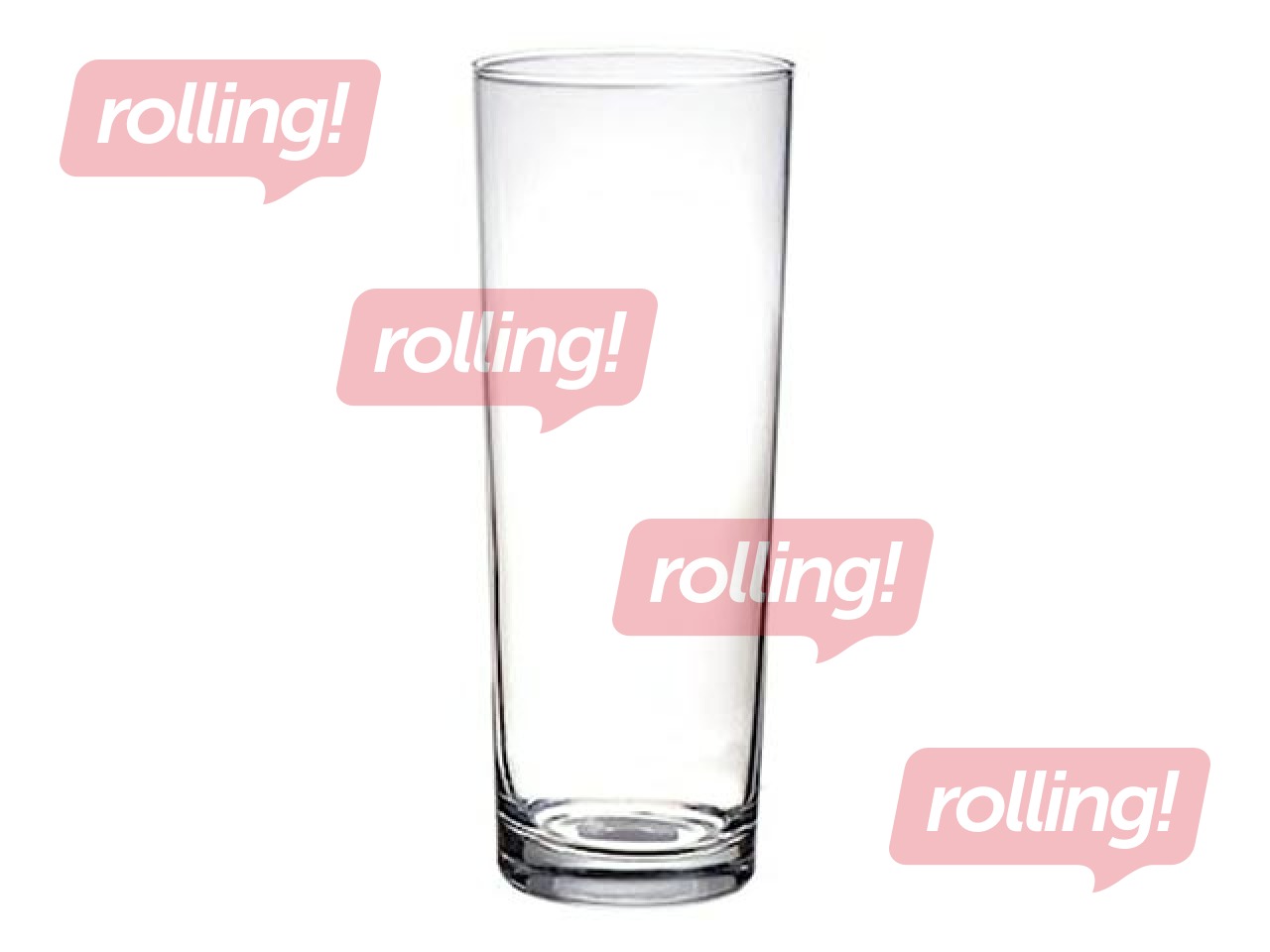 Ваза стеклянная Donna Ø9,4x7,5, h-24 см, прозрачная