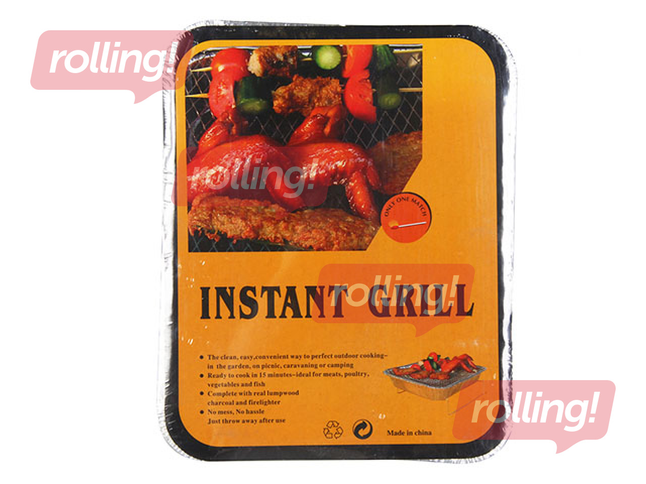 Grils Instant, vienreizlietojams,  31x25cm
