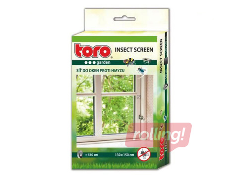 Mosquito mesh net for window, tape 5.6 m, black