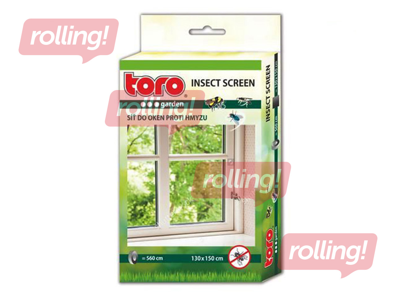 Mosquito mesh net for window, tape 5.6 m, black