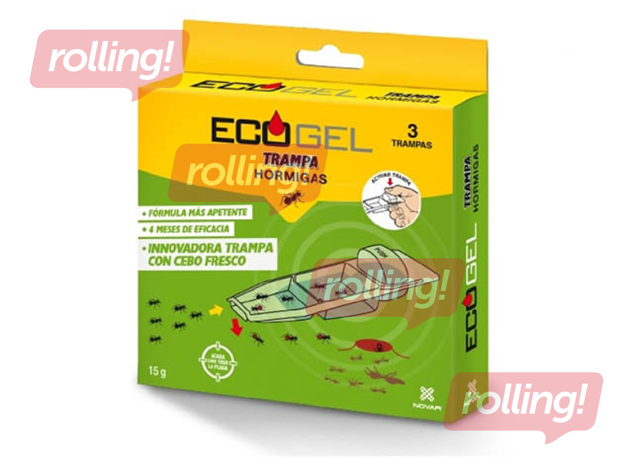 Ēsmas stacijas pret skudrām Ecogel, 3 gab.