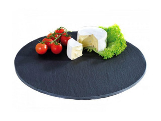 Paplāte, akmens masa, melna, 35.5cm