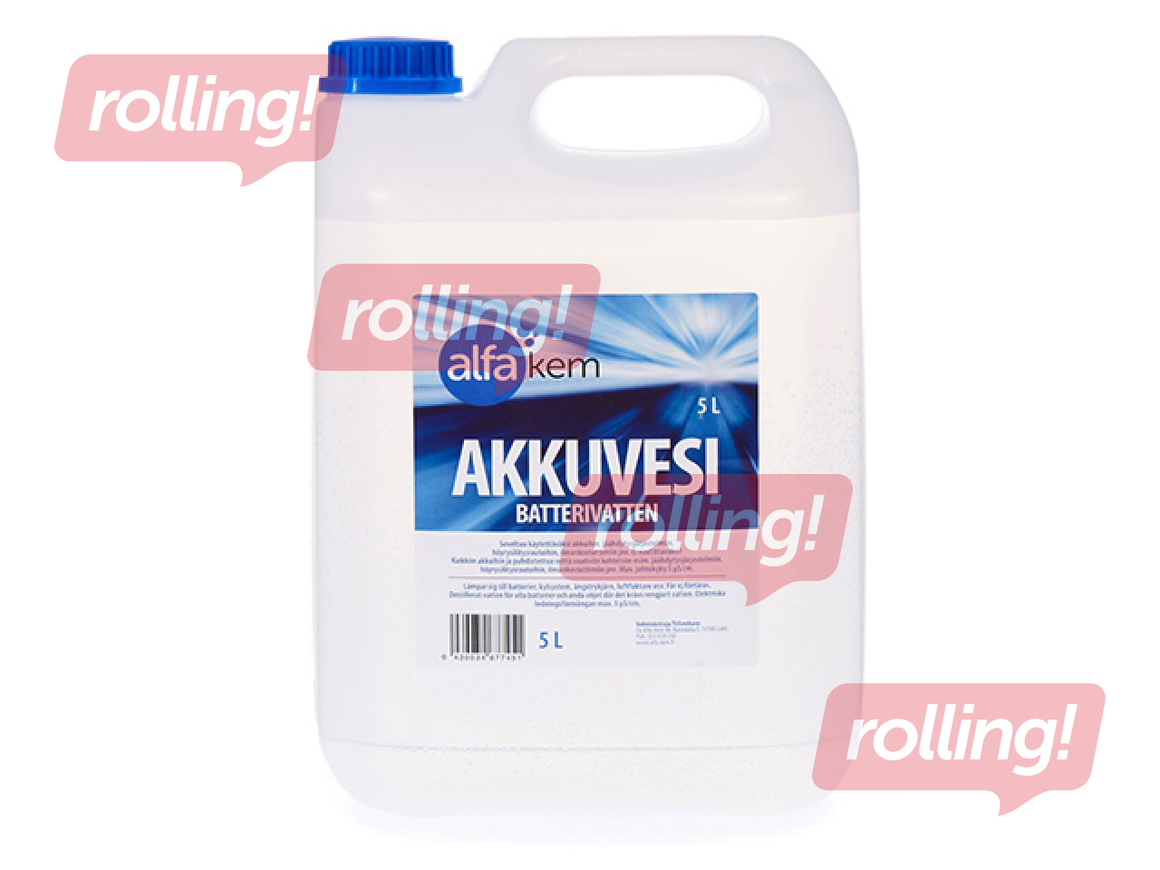 Destilēts ūdens Alfakem, 5l