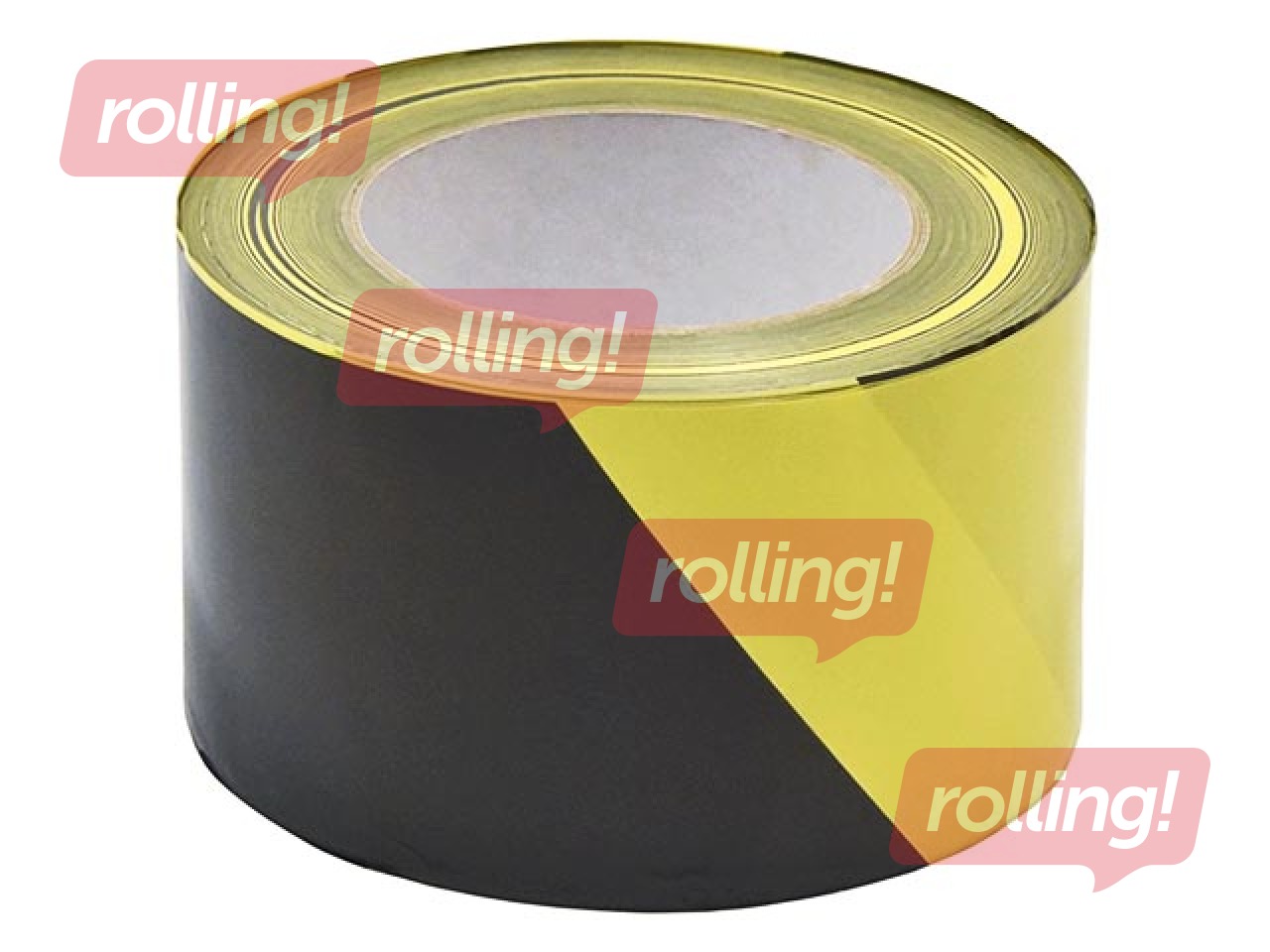 Boundary tape, yellow/black, width 75mm, 200m