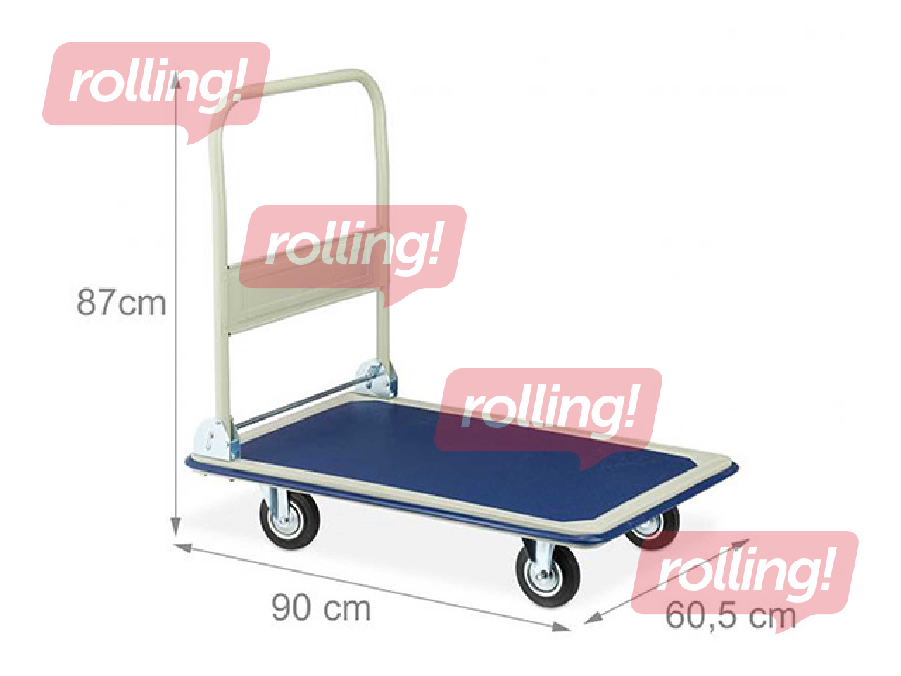 Platform trolley Okko, foldable, load capacity 300kg