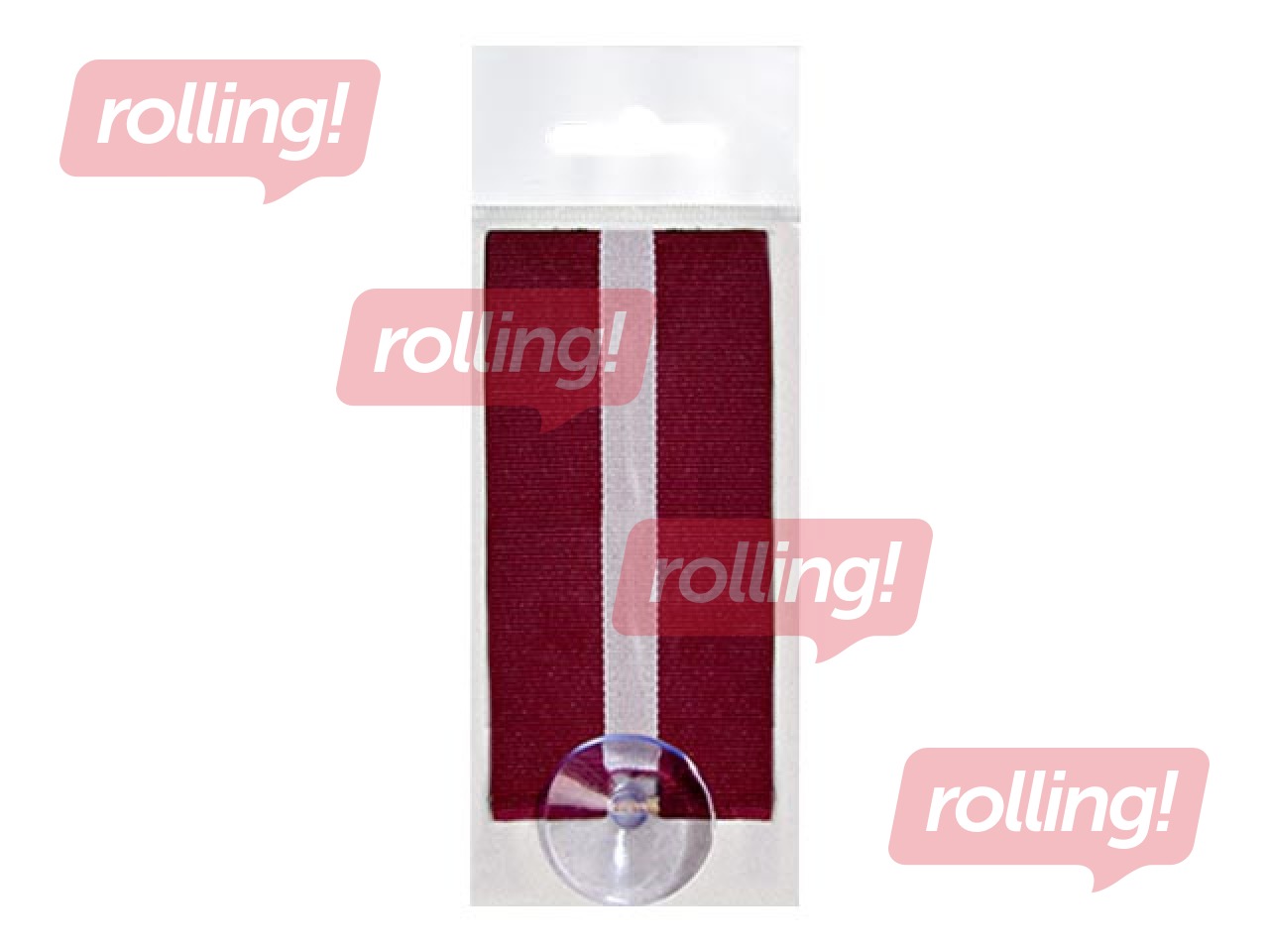 Latvijas Republikas karodziņš ar silikona stiprinajumu, 5x10cm