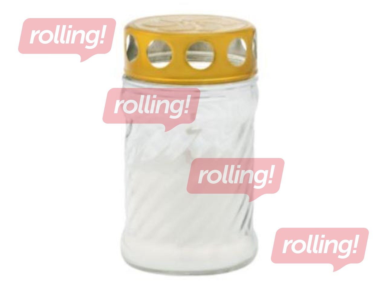 Уличная свеча с колпачком, Ø6x11см, стекло, белое