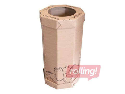 Kartongist jäätmekonteiner, 360 x 360 x 750 mm