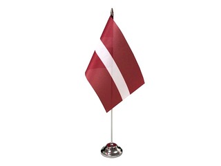 Latvian flag, for table, 10x20cm