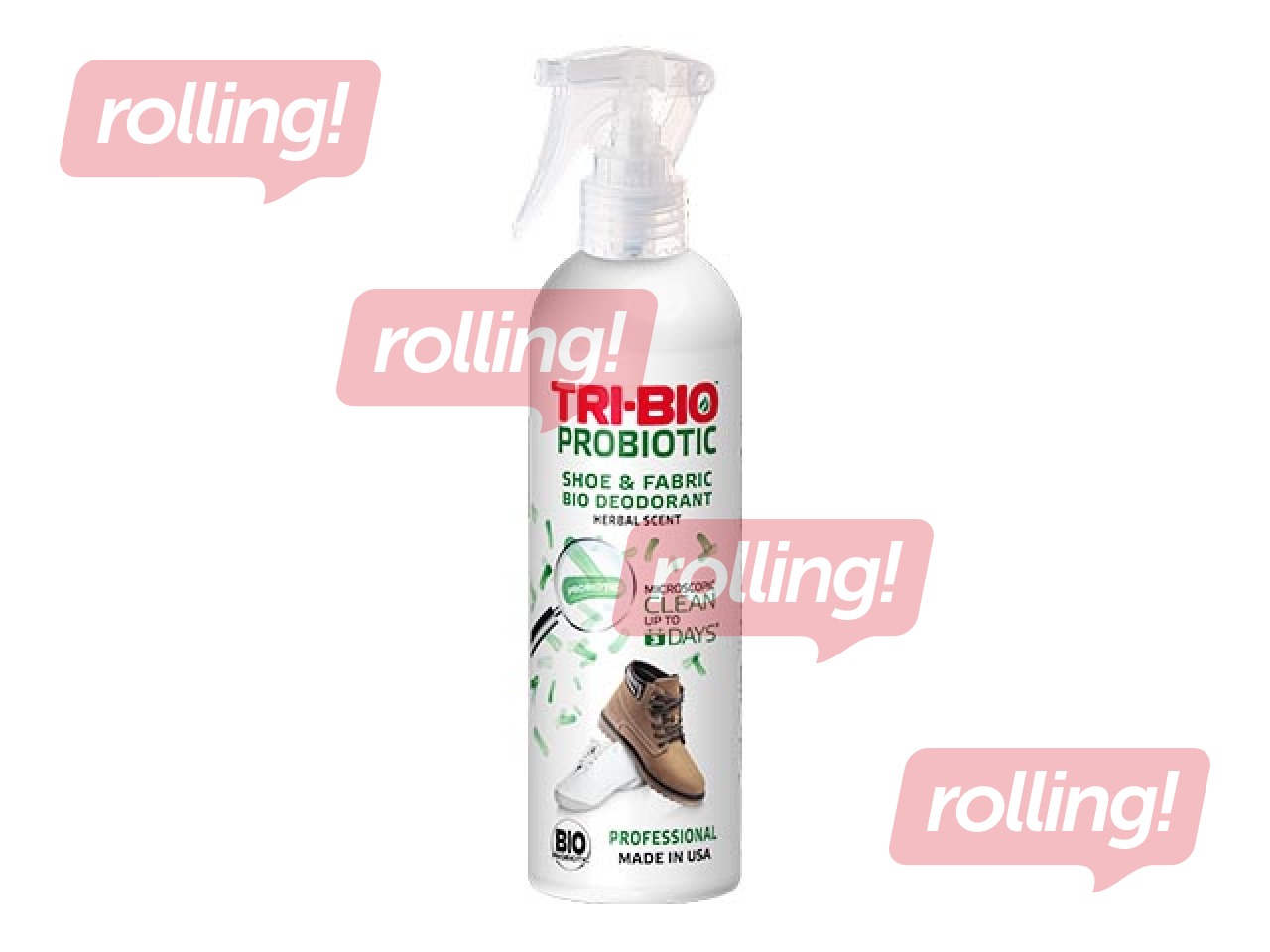 Dezodorants apaviem un audumiem Tri-Bio, probiotisks, 210ml