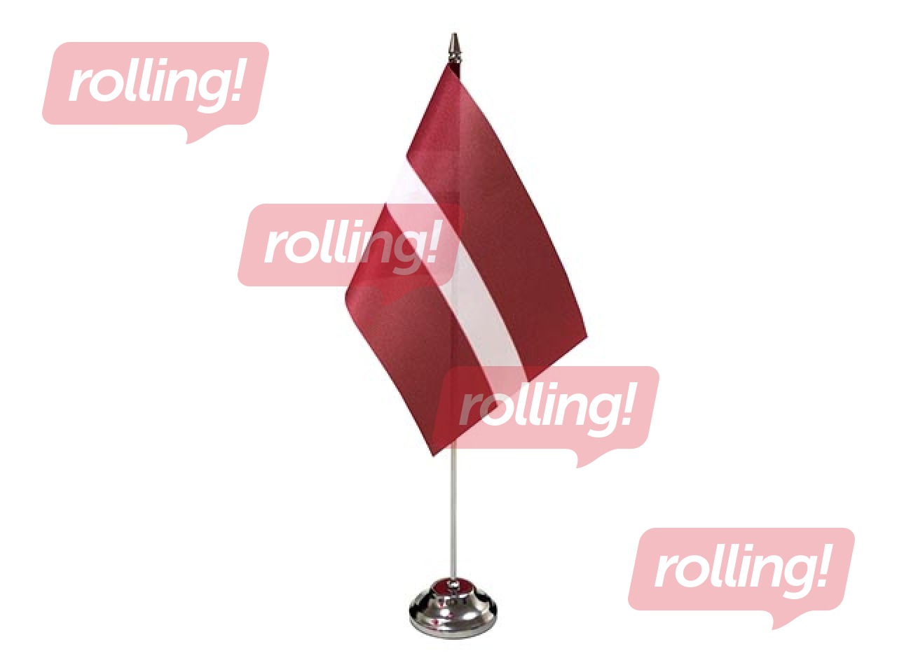 Latvian flag, for table, 14x28cm
