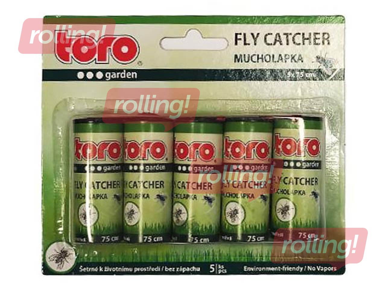 Mušpapīrs 5 rullīši, 3.6x75cm