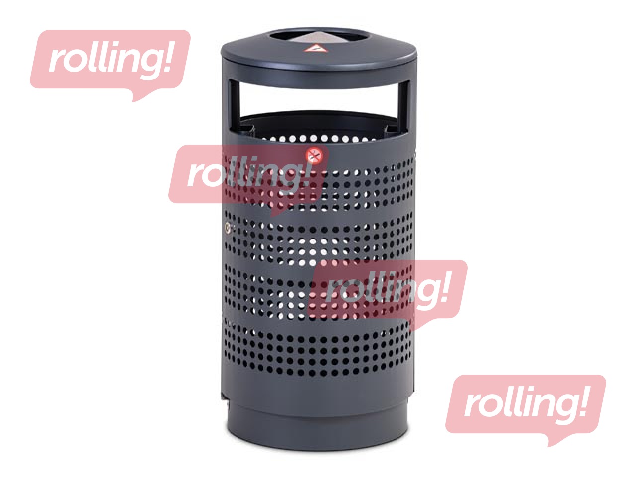 Waste bin with ashtray, 70l