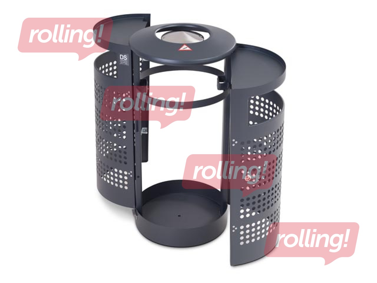 Waste bin with ashtray, 70l