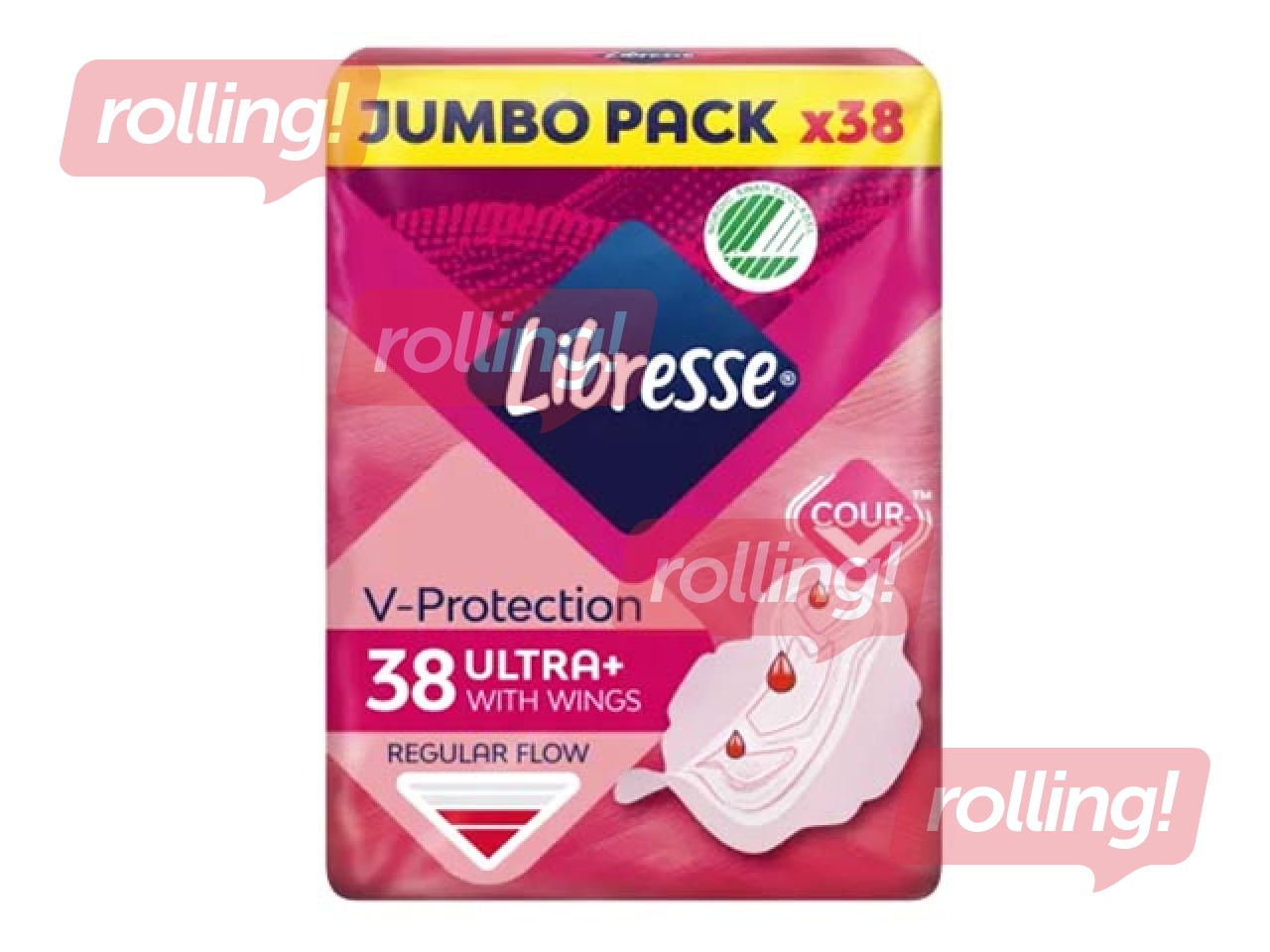 Higiēniskās paketes Libresse Ultra Normal Jumbo pack, 38 gab. +AKCIJA! Pērc Libresse higiēniskā