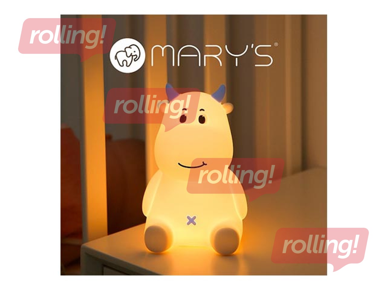 Ночная лампа Mary's, синяя корова, перезаряжаемый