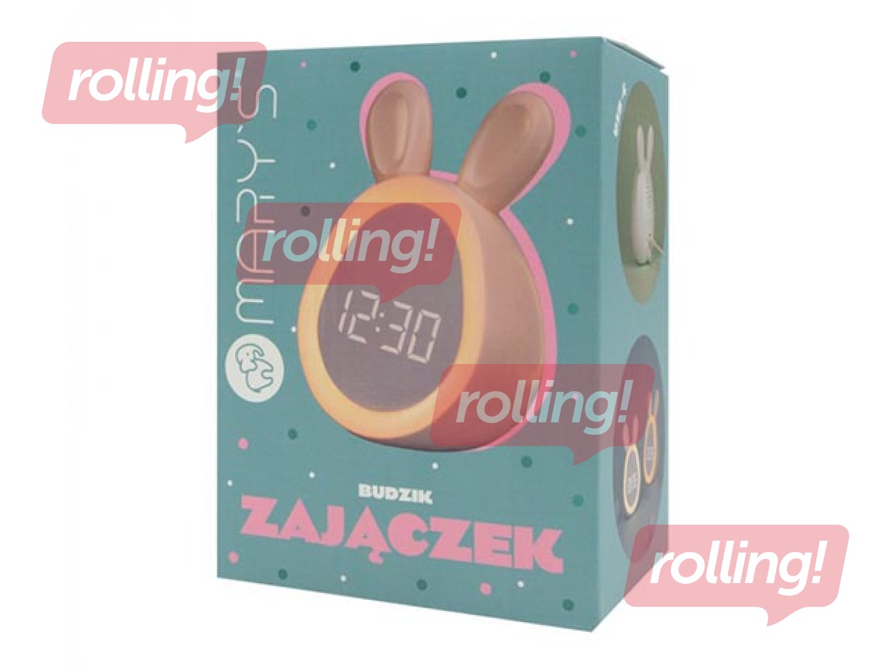 Modinātājs Mary's, zaķis, rozā, lādējams