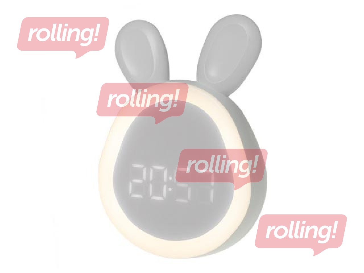 Alarm clock Mary's, rabbit, white, rechargeable