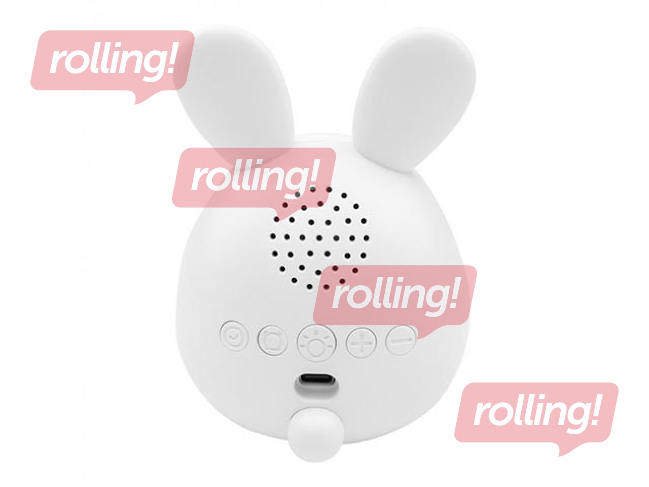 Alarm clock Mary's, rabbit, white, rechargeable