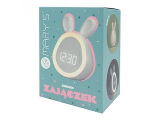 Alarm clock Mary's, rabbit, white, rechargeable