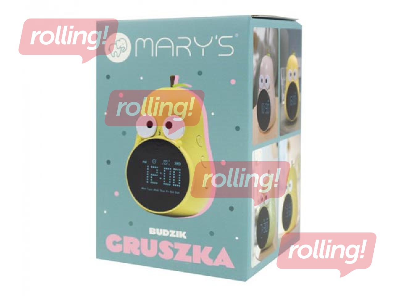 Modinātājs Mary's, dzeltenais bumbieris, lādējams