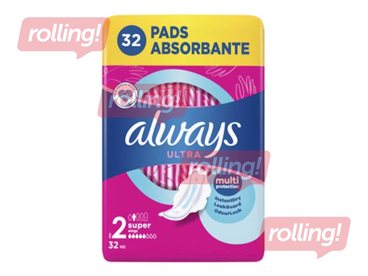 Higiēniskās paketes Always, Ultra Super + Quattro, 32 gab.