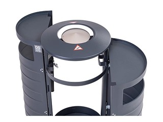 Atkritumu tvertne ar pelnu trauku, pelēka, 70l