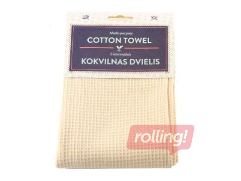 Virtuves dvielis, kokvilnas, bēšs, 50x70cm