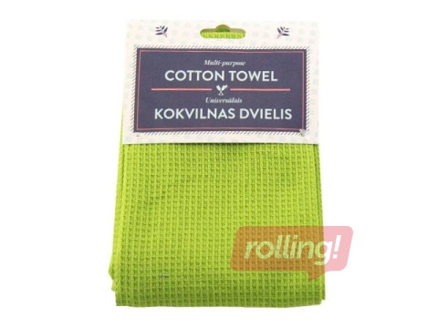 Kitchen towel, cotton, green, 50x70cm