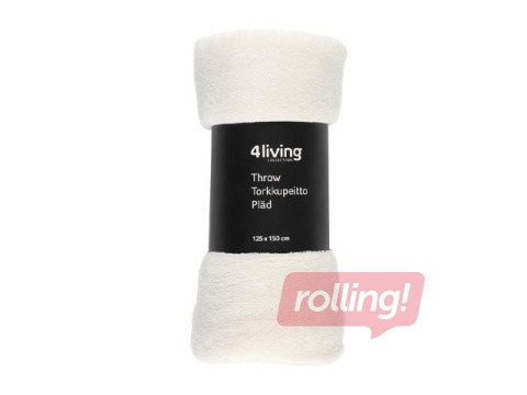 Blanket 4Living Gert, white, 125x150cm