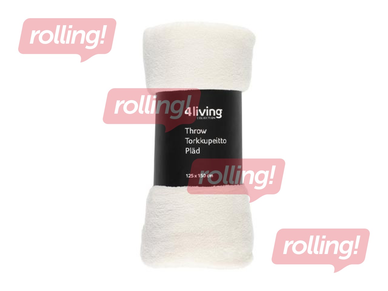 Blanket 4Living Gert, white, 125x150cm