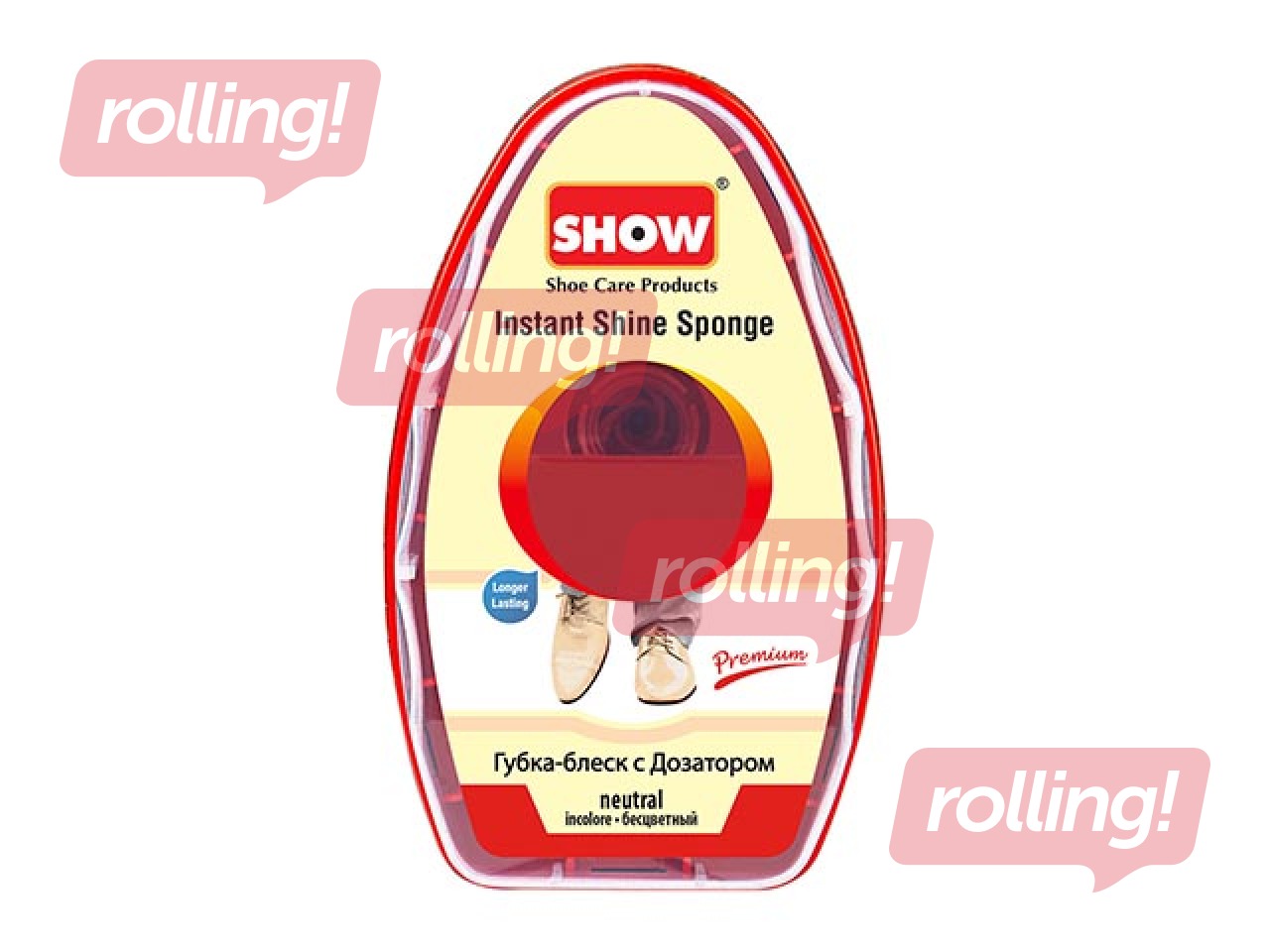 Shoe cleaning sponge Show Instant Shine, with dispenser, colorless, 6ml