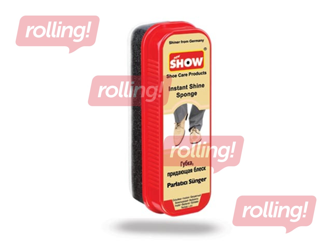 Švamme Show Instant Shine, apavu spodrināšanai ar spīdumu, bez krāsas