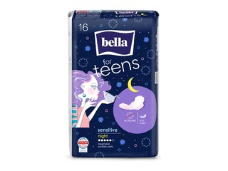 Sanitary pads Bella, for teens, Ultra Night Sensitive, 16 pcs
